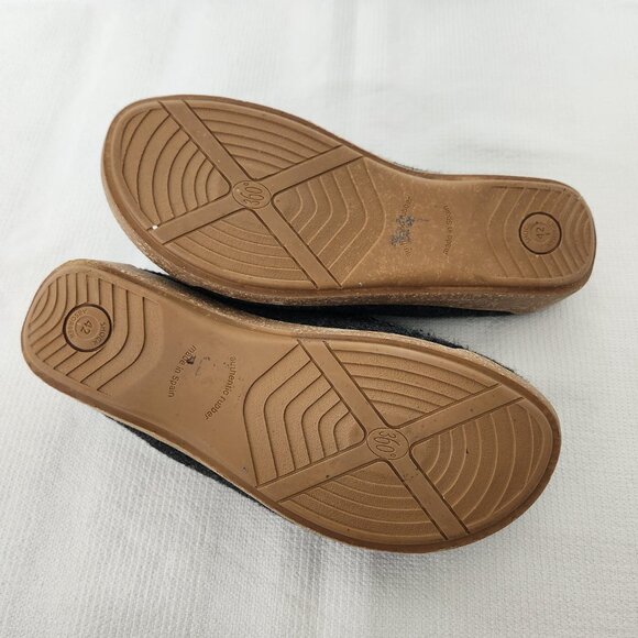Taos Woollery Clogs Unisex Charcoal Wool Lined Slip On Comfort Shoes Size EU 42 - Picture 10 of 12